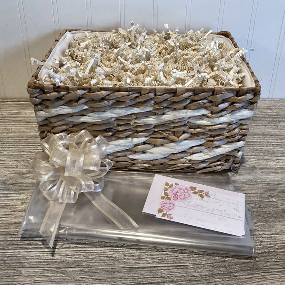 DIY Gift Basket Kit Lined Woven Basket for Gifts Empty Gift Etsy