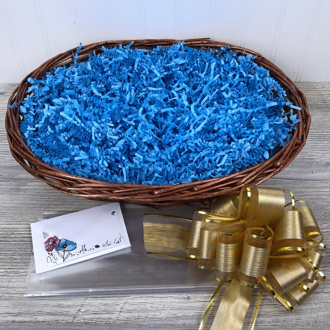 DIY Gift Basket Kit, Brown Oblong Split Willow Tray Basket, Empty Gift