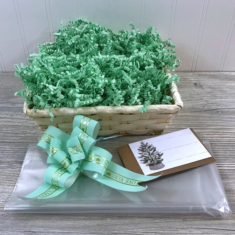 DIY Gift Basket Kit Small Square Natural Bamboo Empty Gift Etsy