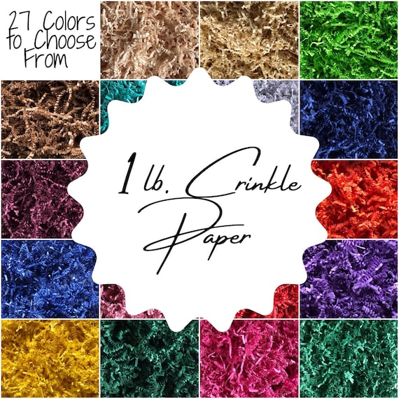 Crinkle Paper, 1 Lb. Shredded Paper for Gift Baskets and Boxes