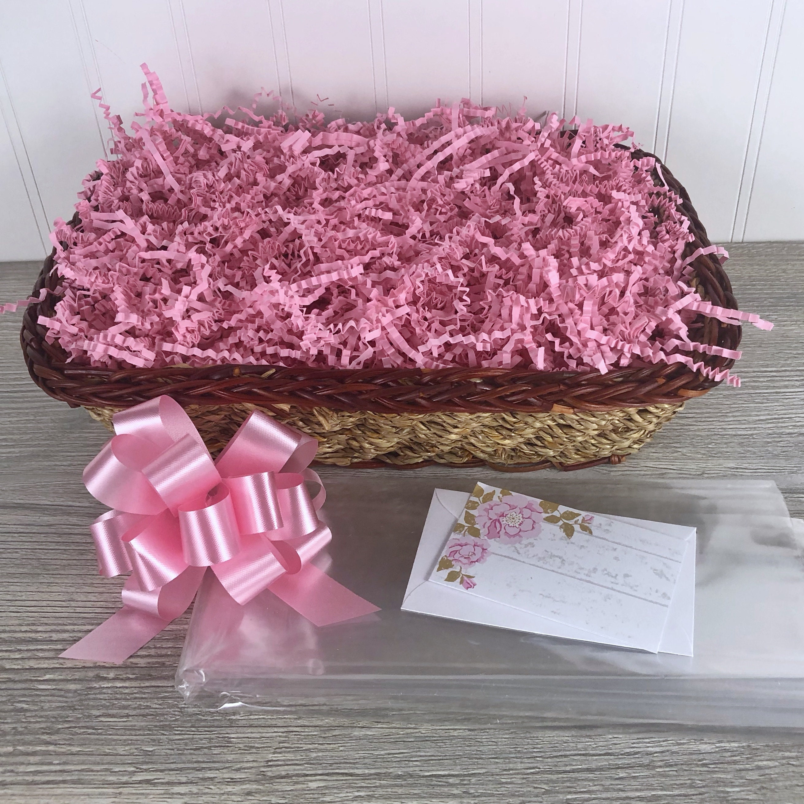DIY Gift Basket Kit Sea Grass Tray Basket Set Empty Gift Etsy