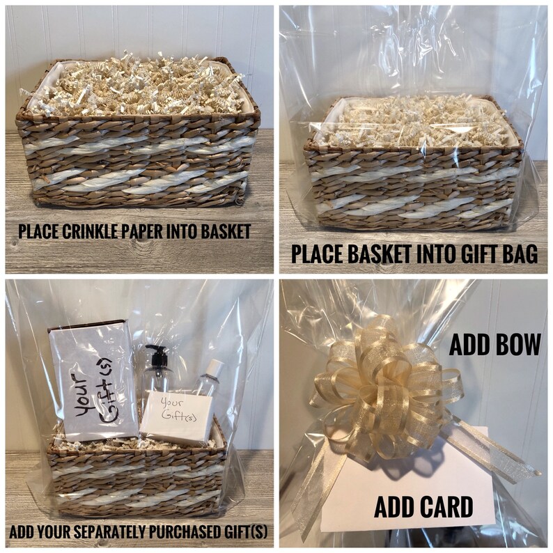 DIY Gift Basket Kit Lined Woven Basket for Gifts Empty Gift Etsy