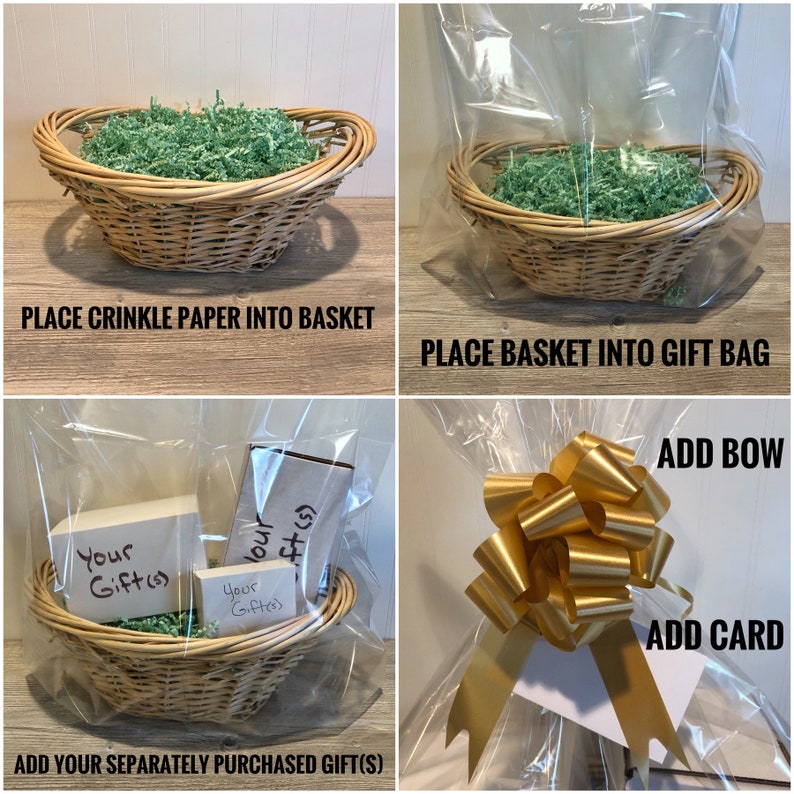 DIY Gift Basket Kit Large Oval Willow Basket Empty Gift Etsy