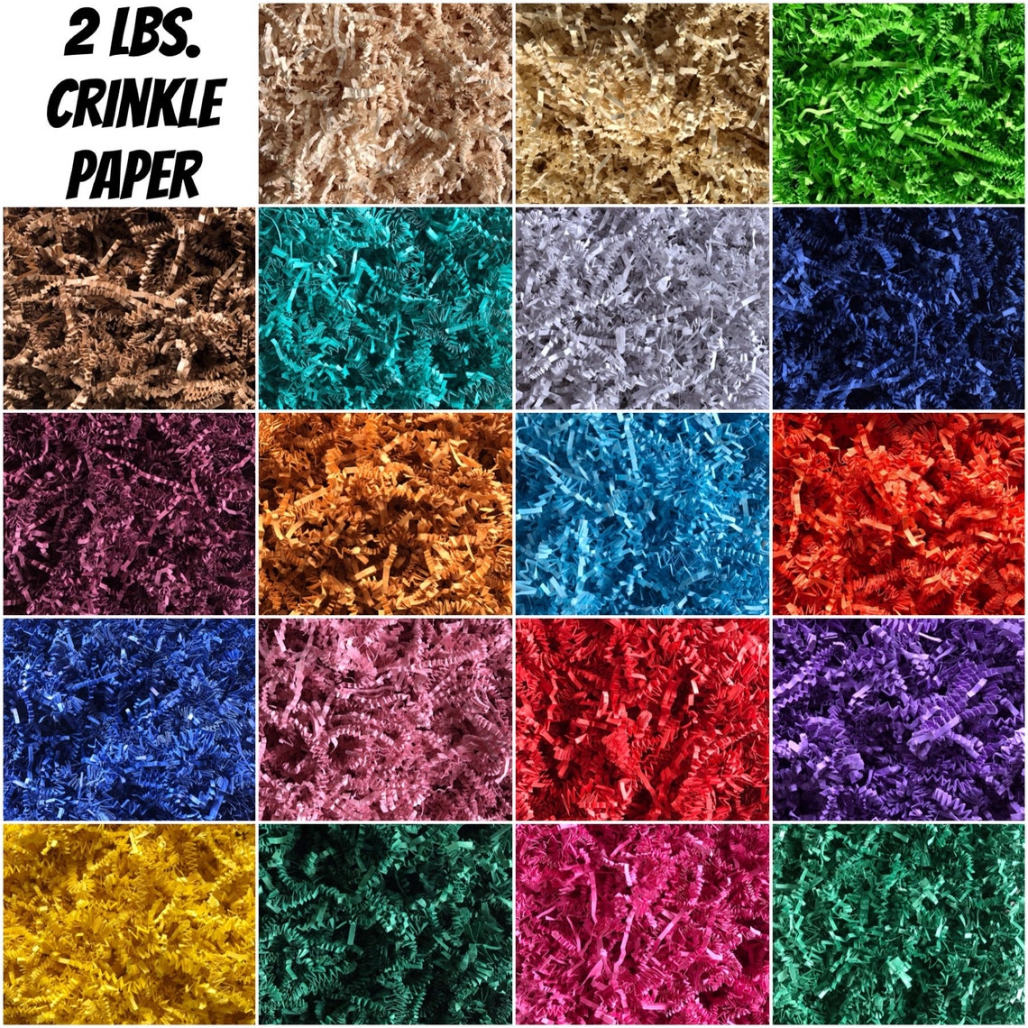 Crinkle Paper 2 Lbs. Shredded Paper for Gift Baskets and Etsy