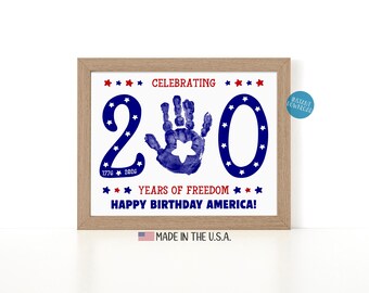 America 250 Years of Freedom Handprint Art, 250th Anniversary Handprint Craft (Digital Download)