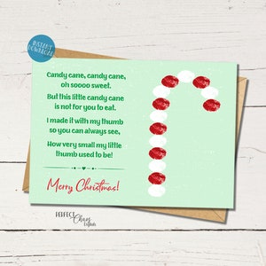 Printable Christmas card, DIY Christmas card craft, Christmas card from kids, Fingerprint Craft for Kids, Christmas Activity for Kids