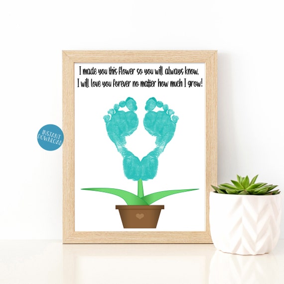 Handprint Art for Mom Gift for Mom Gift for Grandma DIY Kid