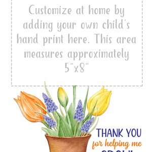 Thank You for Helping Me Grow Handprint Craft, Handprint Art Teacher ...