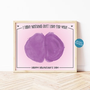Valentine's Day Printable Card, DIY Valentines Day Craft, DIY Kid ...
