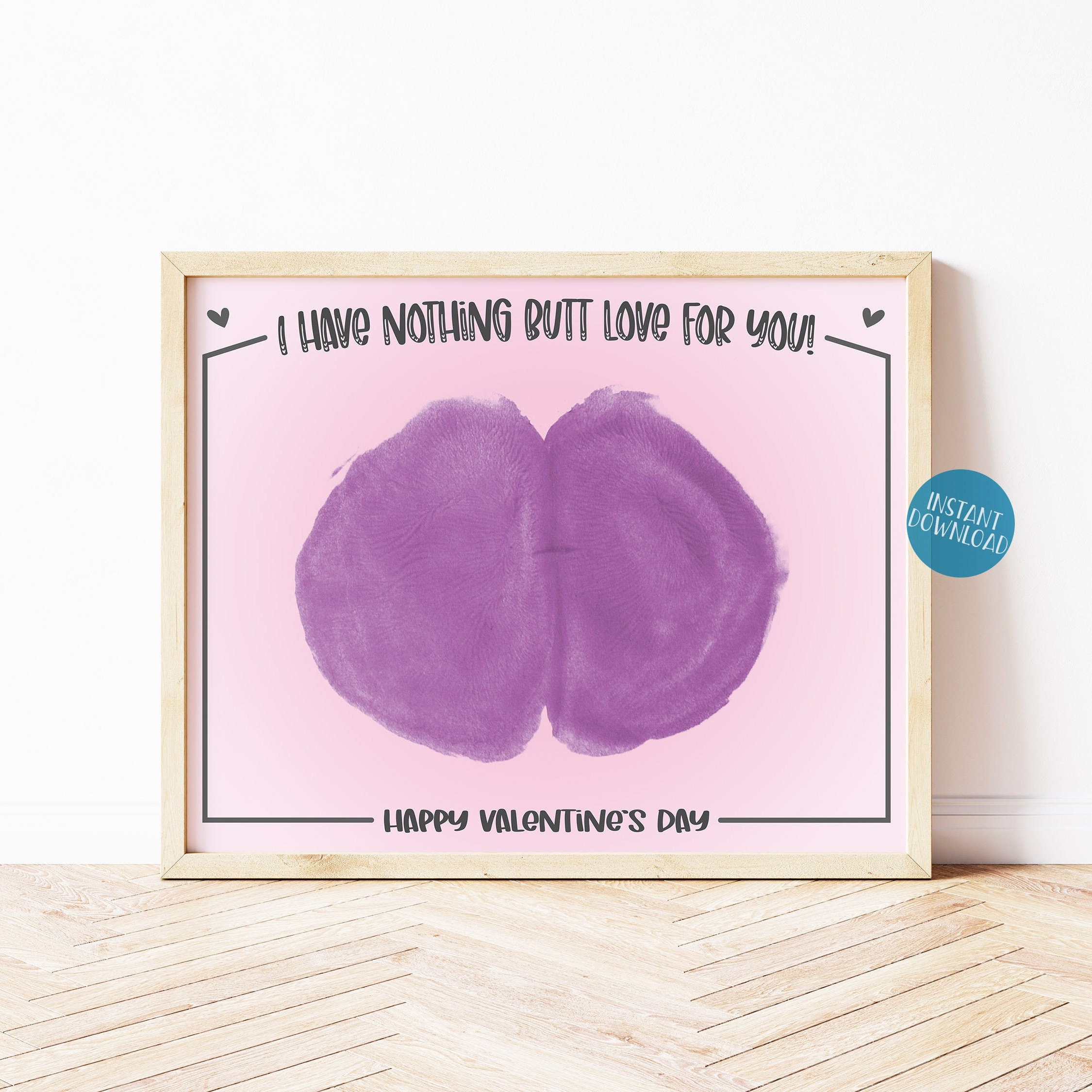 Valentine's Day Printable Card DIY Valentines Day Craft | Etsy