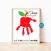 Apple Footprint Art, Handprint Art Craft for Kids, DIY Kids Craft, Love