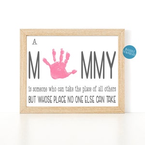 Mama Handabdruck Kunst, Muttertag Gedicht, DIY Kind Handwerk, Baby Handabdruck Andenken, Geburtstagsgeschenk für Mutter, Valentinstag, druckbare Karte