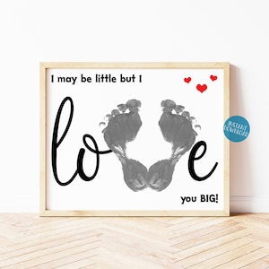 Voetafdrukkunst Valentijnsdag, Aandenken babyvoeten, Afdrukbare Valentijnsdagkaart, DIY Kids Craft, Voetafdrukkunst baby, voetafdruk hart liefde, voetafdruk hart liefde