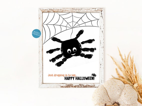 Spider Handprint Art Halloween Craft for Kids Handprint Keepsake