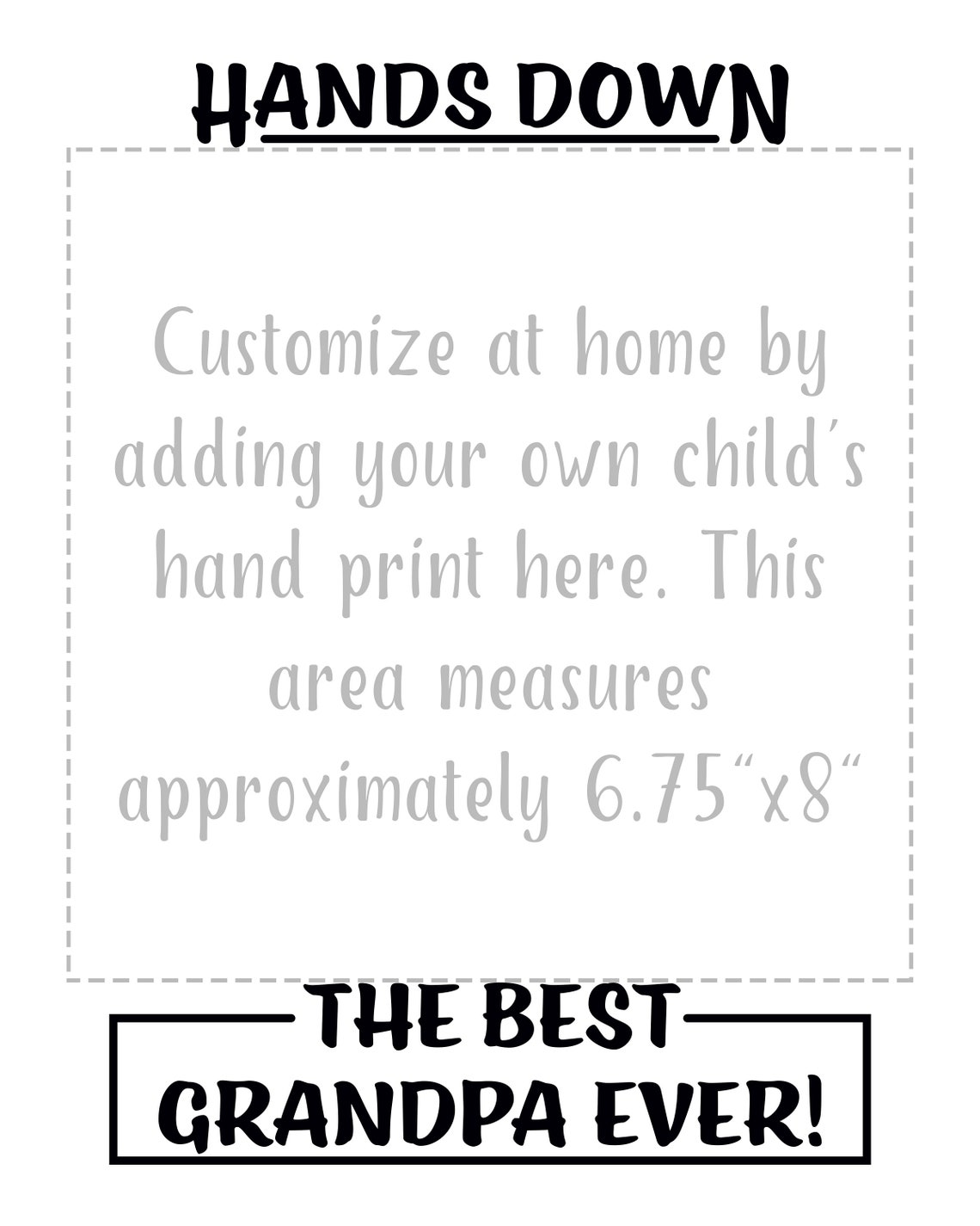 Handprint Art Grandpa Gift Gifts for Grandpa Grandfather Etsy