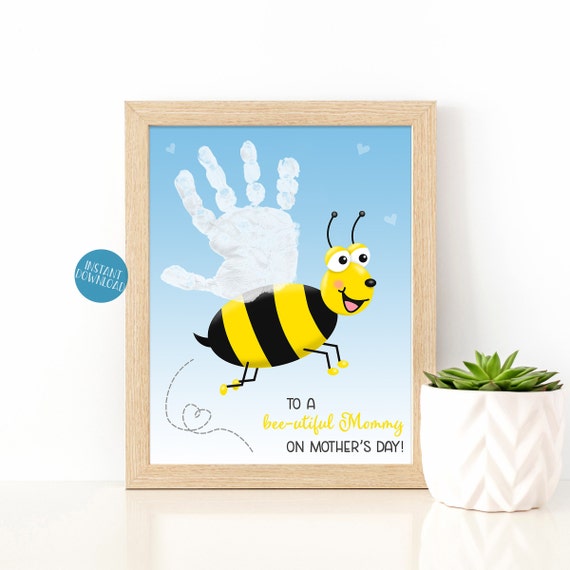 Handprint Art for Mom Mother's Day Gift DIY Kid Craft