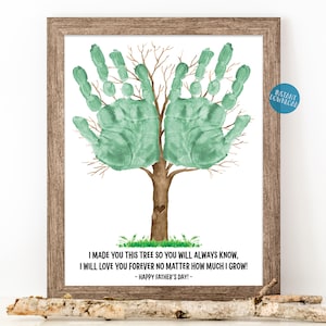 Vatertagsgeschenk vom Sohn, Handabdruck Handwerk Papa Geschenk vom Kind, Baby Handabdruck Kunst, druckbares Geschenk für Papa, Handabdruck Geschenk von der Tochter