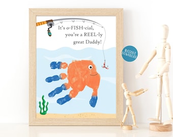 Gift for Dad From Child, Handprint Art, Dad Birthday Gift, Dad
