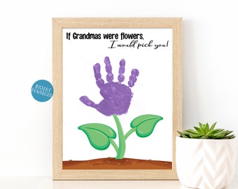 Grandma Gift, Gifts for Grandma from Grandkids, DIY Gift From Kids, Handprint Art, Mother&#39;s Day Gift, Handprint Keepsake