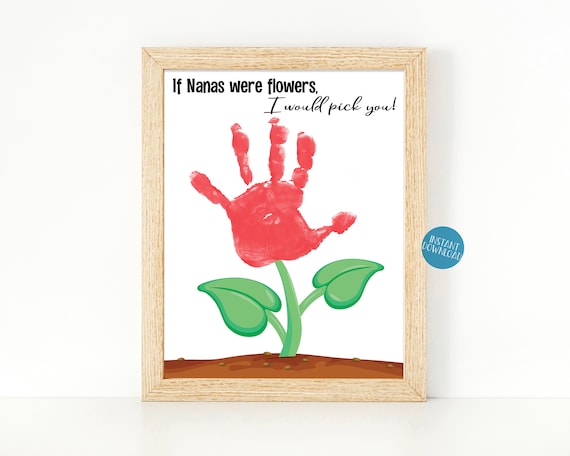 Grandma Gift, Gifts for Grandma From Grandkids, Nana Gift, DIY Gift From  Kids, Handprint Art, Mother's Day Gift, Flower Handprint Keepsake (Instant  Download) 