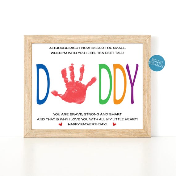 Fathers Day Tie Craft Father's Day Handprint Craft Printable Template ...