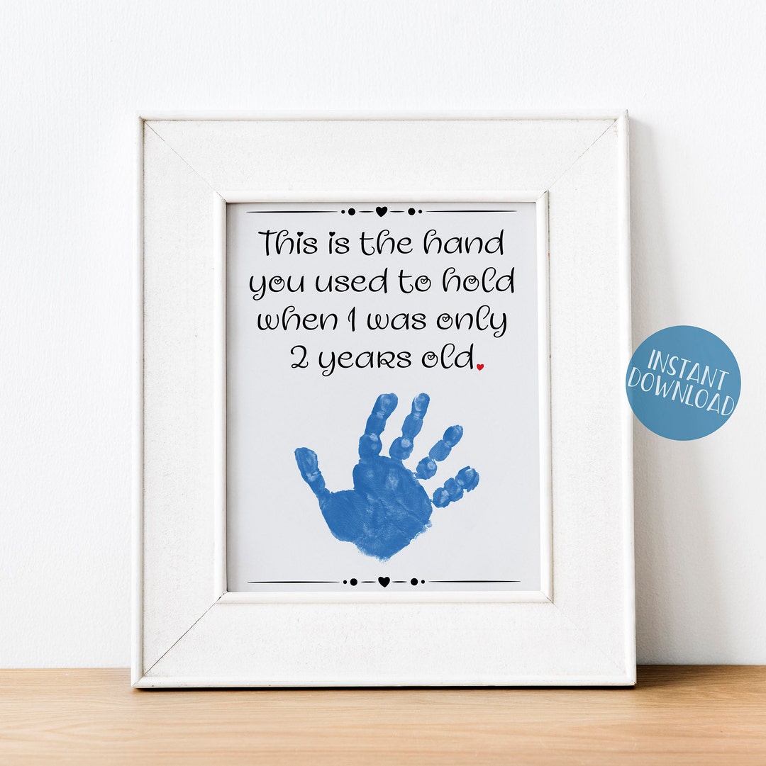 Handprint Birthday Gift For Mom From Year Old Handprint Gift For