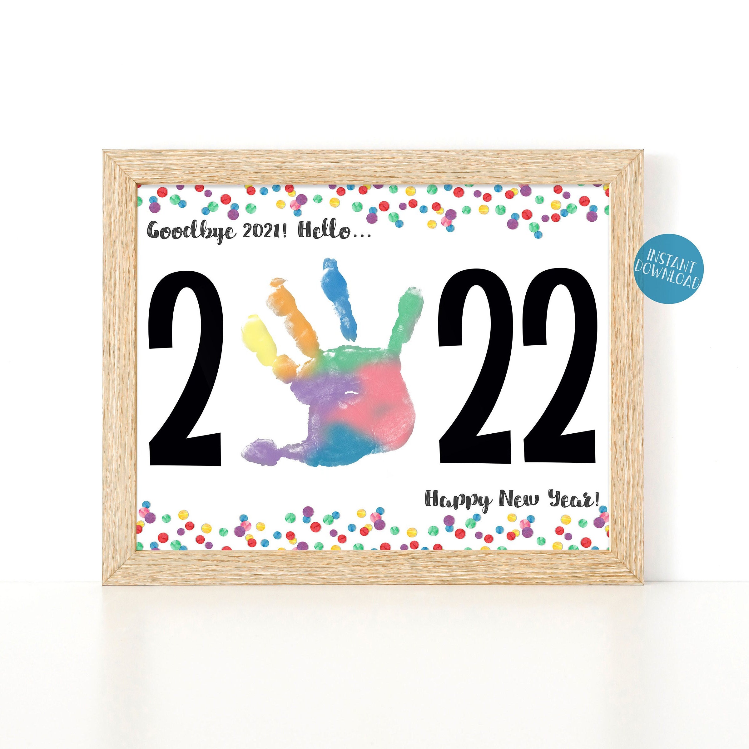 New Year S Eve 22 New Year S Handprint Art Baby Etsy