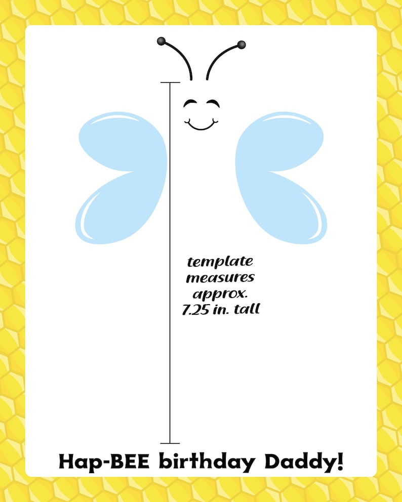 Hap BEE Birthday Footprint Art Craft for Kids Printable Etsy