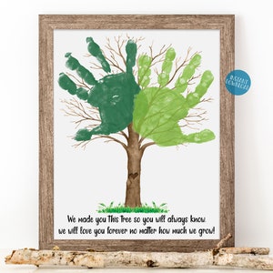 Gift from Daughter, Dad Gift, Gift for Mom, Child Handprint Art, Printable Gift for Dad, Gift from Kids, DIY Kid Craft, Handprint Keepsake