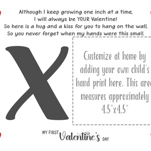 Hugs and Kisses XO Handprint Art Project for Kids, My First Valentine's ...