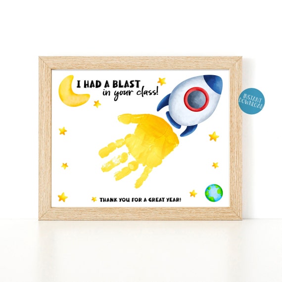 Teacher end of year gift, Handprint craft Teacher Appreciation Gift, Custom teacher gift ideas, Handprint art end of school teacher present