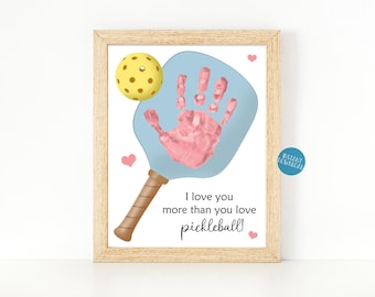 Pickleball Handprint Crafts for Kids, Pickleball themed Handprint Art Project for Toddlers