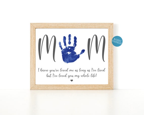 STEP-MOM - Mother's Day Gift, Mother's Day Sign, DIY Handprint Sign, Gifts  for stepmom, Child's Handprint Sign, Christmas Gift