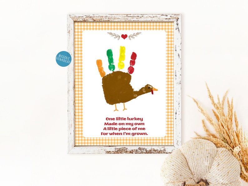 Thanksgiving Handprint Craft Turkey Handprint Art Project for - Etsy