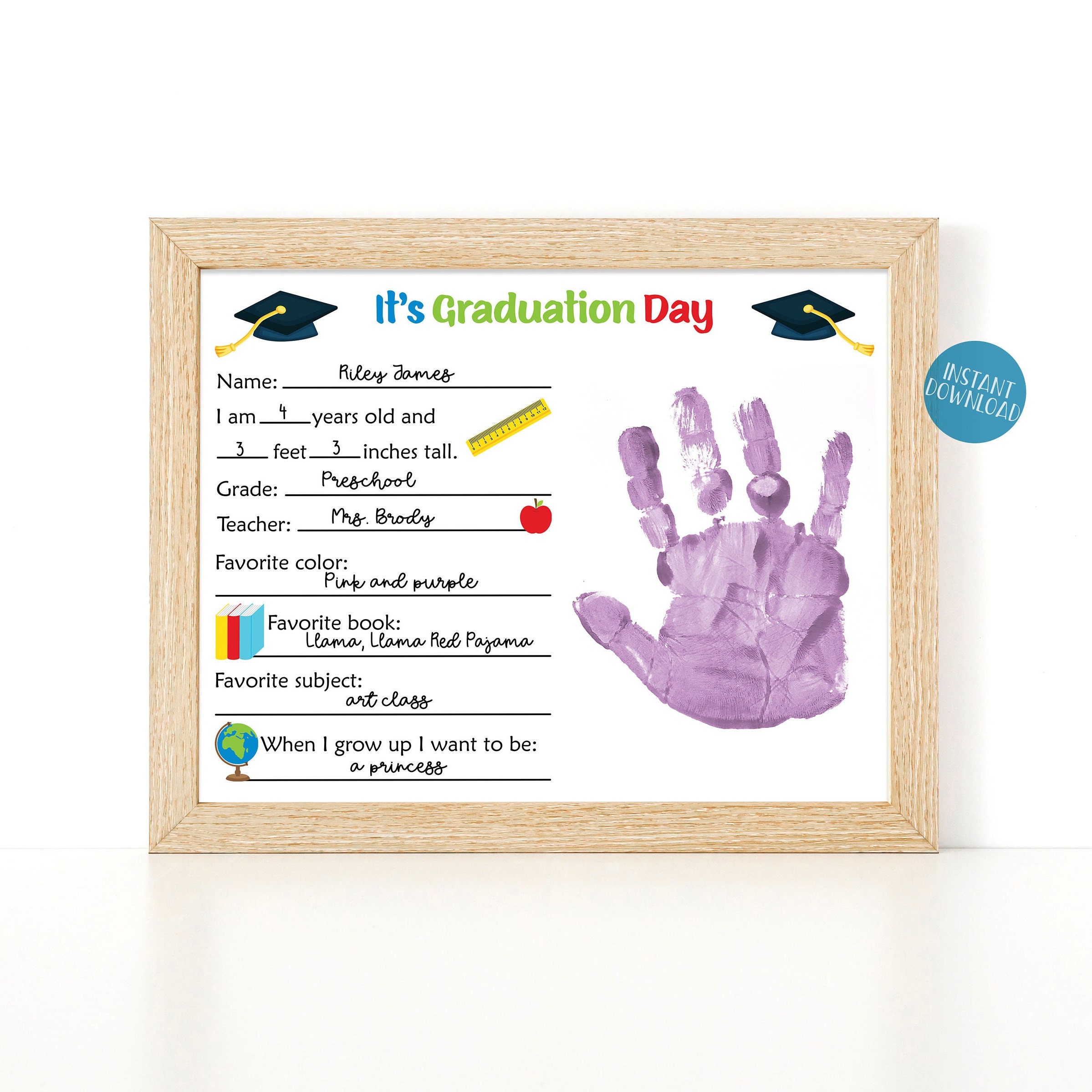 Last Day of School Printable Kindergarten Graduation Etsy Hong Kong