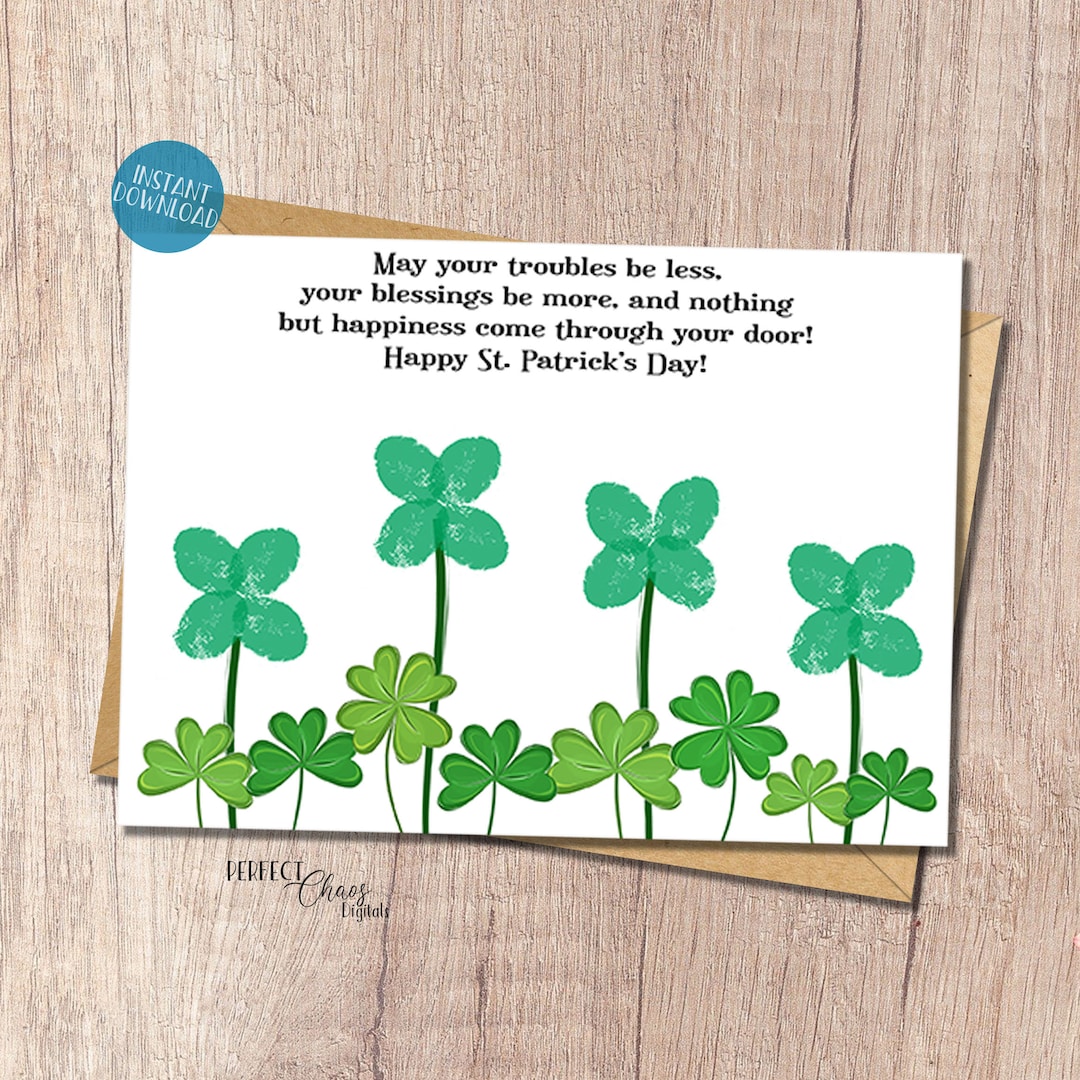 St Patrick's Day Card, Toddler St Patricks Day Craft, Fingerprint Art ...