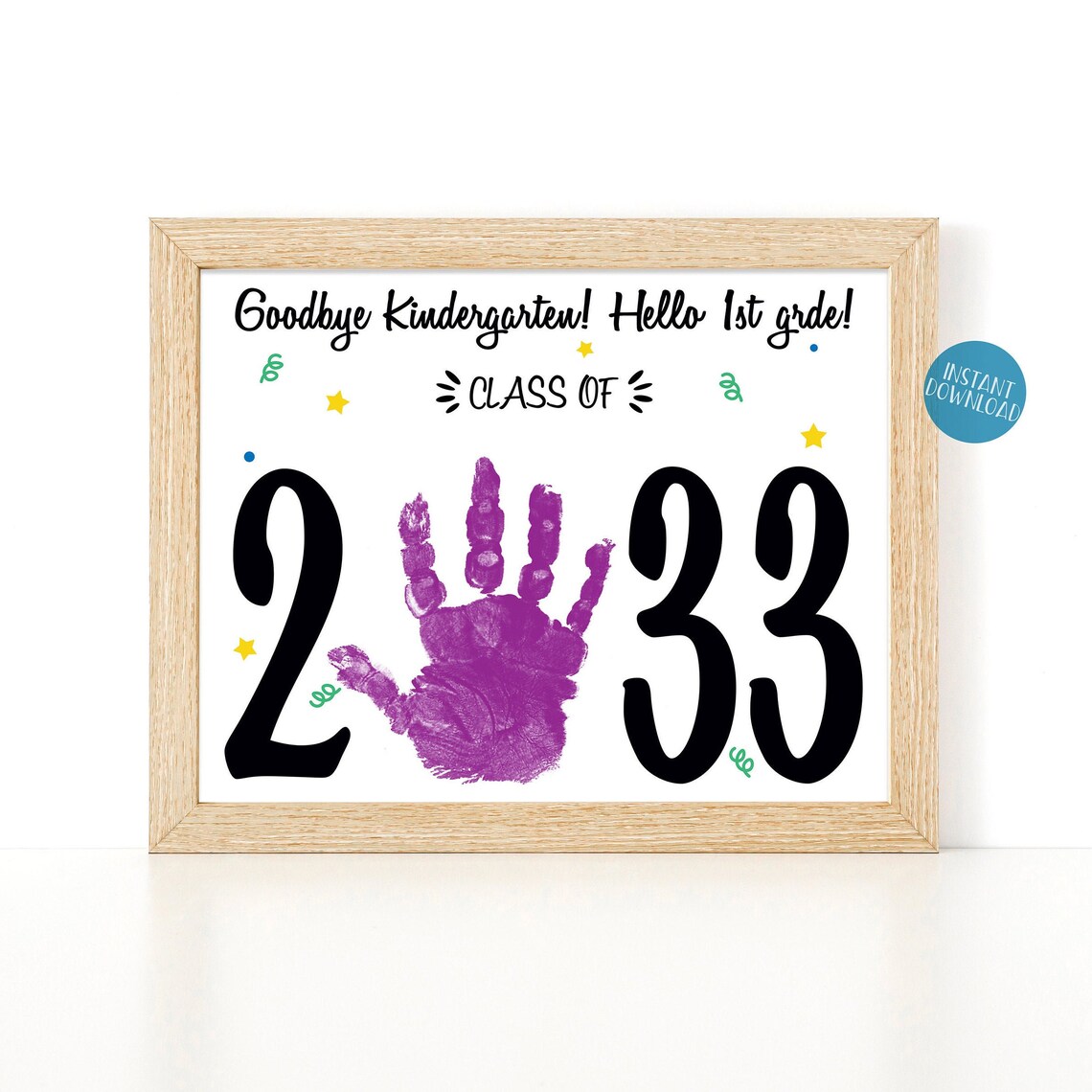 Kindergarten Graduation Sign Handprint Art DIY Kid Craft | Etsy