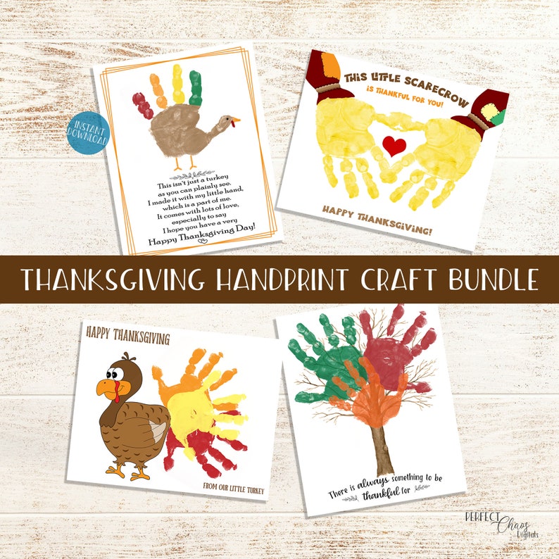 Thanksgiving Handprint Art Bundle Handprint Craft for Kids - Etsy
