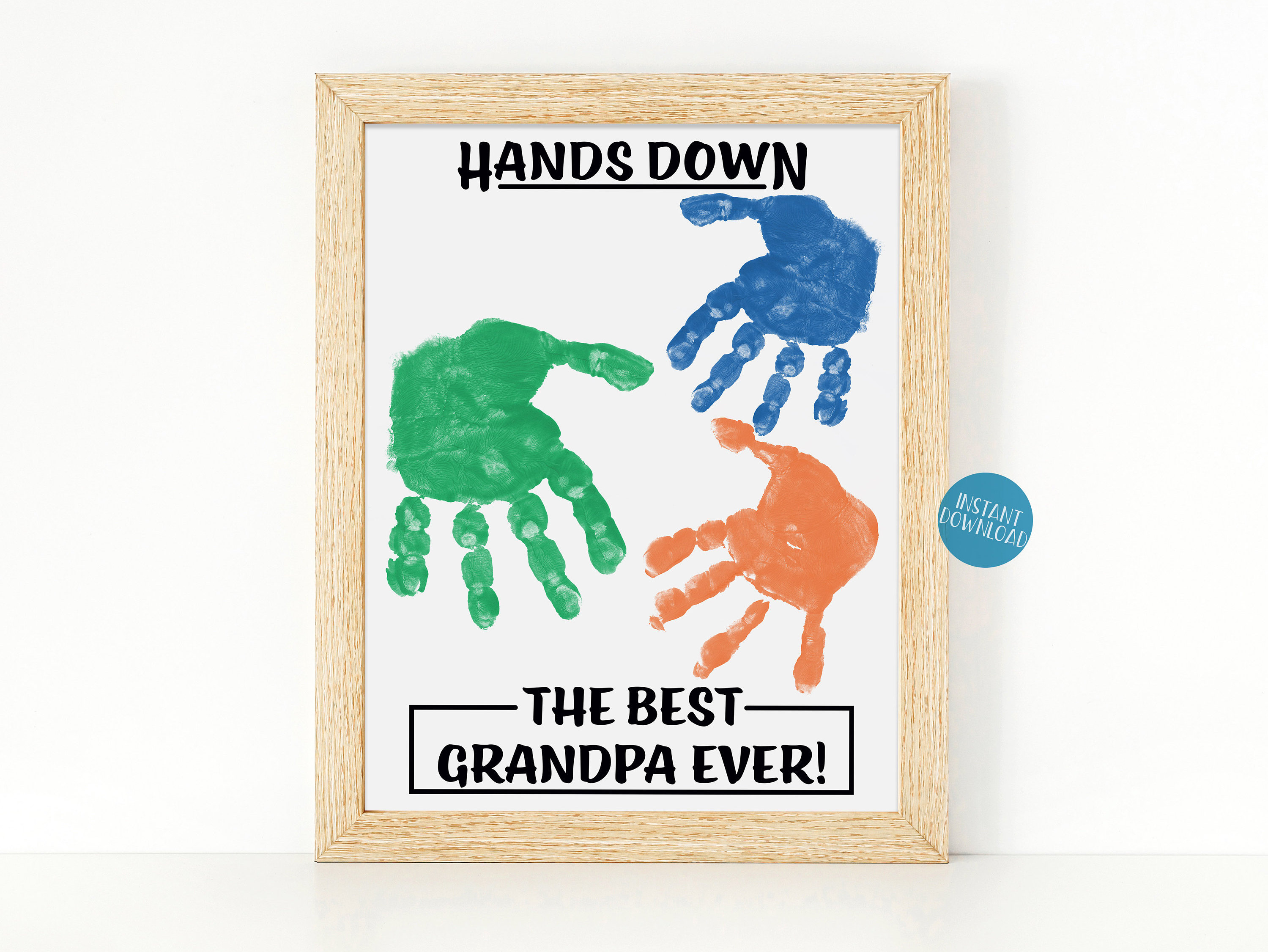 Handprint Art Grandpa Gift Gifts for Grandpa Grandfather Etsy