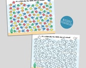 oFISHally 100 Days of School Classroom Activity, Fingerprint art project for Kids, 100th day of school DIY kid craft printable, Thumbprint