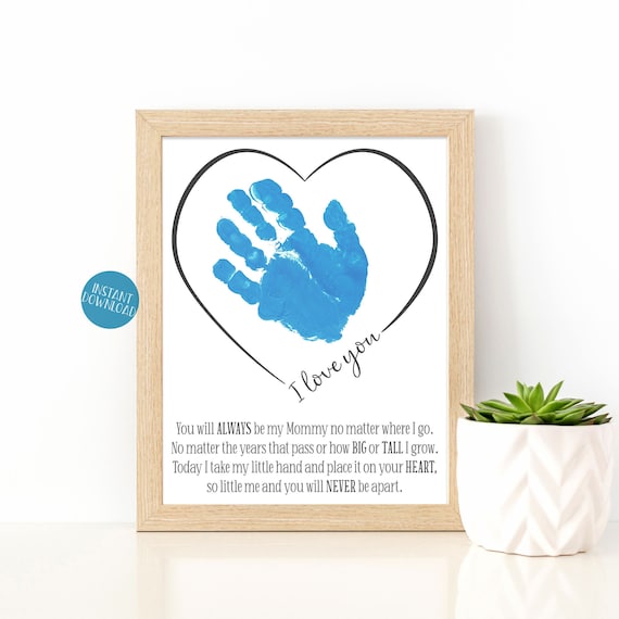 Mom Gift, Gifts for Mommy from Kids, DIY Kid Craft Kit, Handprint Art, Mother's Day Gift, Handprint Keepsake, Valentine's Day, Christmas