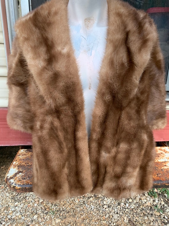 Vintage 50’s Authentic Mink Shawl By Autumn Haze /