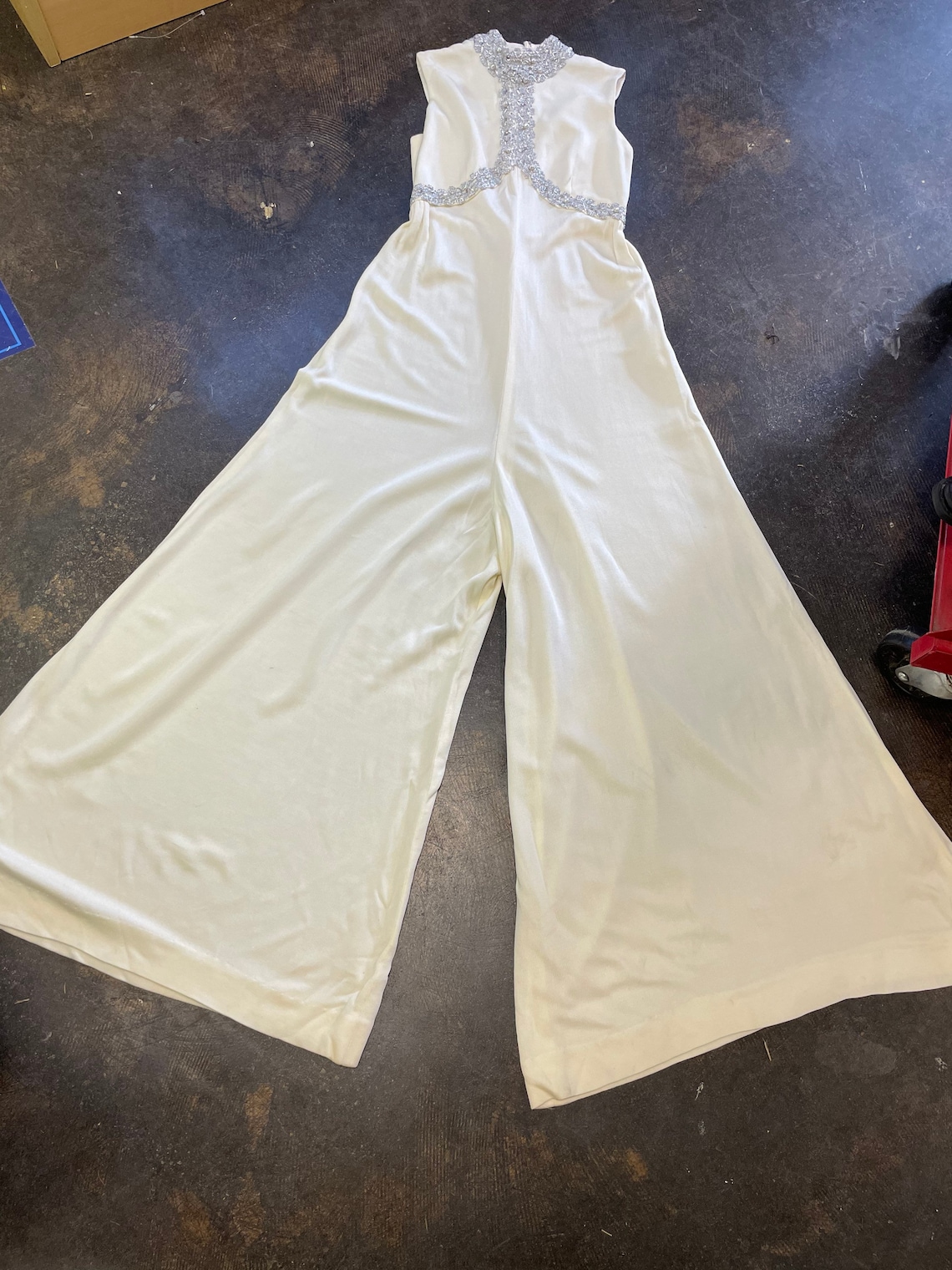 70s Elegant Bell Bottom Jumpsuit/ Super Bell 70s White Etsy