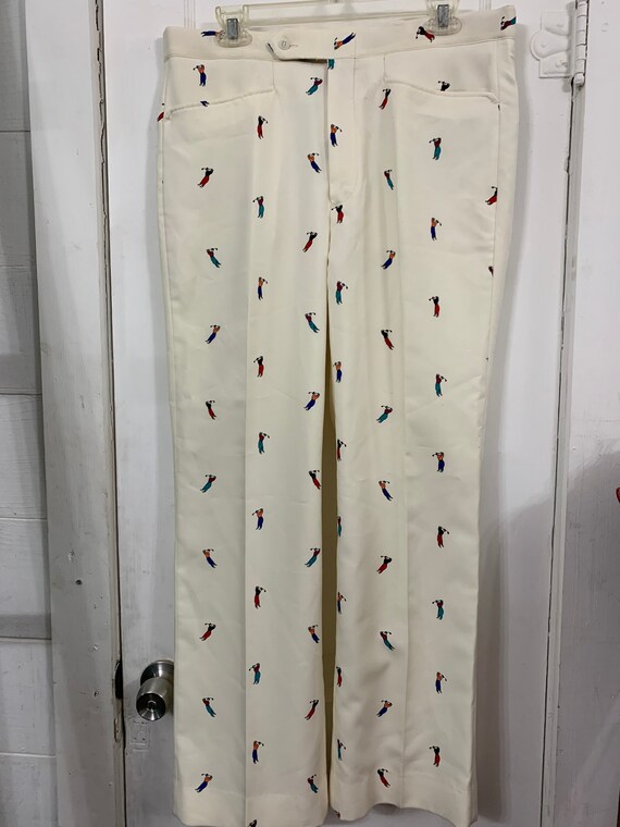 LATE Rare 80S Mens Vintage Sansabelt Golf Pants /