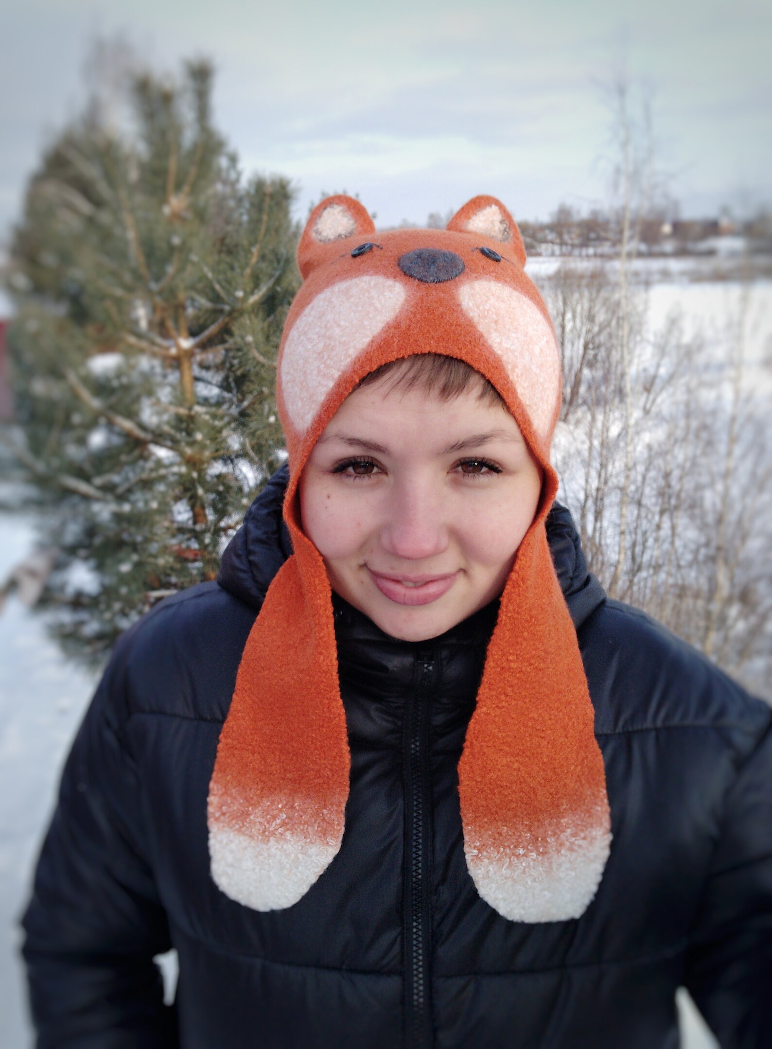 Wool hat Felted hat fox hat animal hat women's hat ear hat Etsy