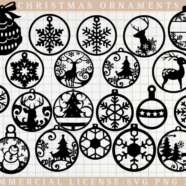 Christmas Baubles Svg Png Dxf, Round Christmas Ornaments SVG, Merry Christmas Circle Sign SVG, Funny Christmas Svg,Cricut Laser Cut Template
