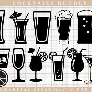 Cocktails SVG, Cocktail Party SVG, Cocktail Clipart, Drinks SVG, Alcohol Drinks, Wine Glass, Bier svg, Alcohol Drinks svg, Wine svg, Drink Svg