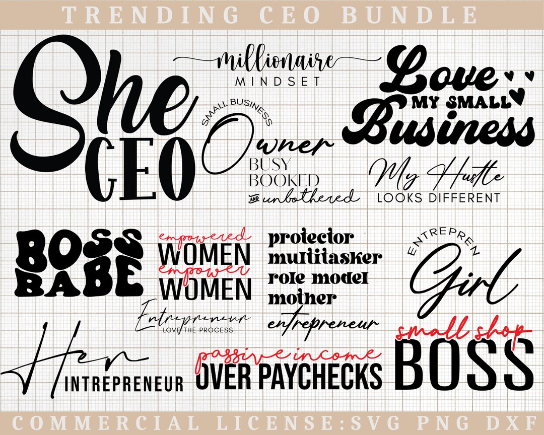 CEO Digital Design Bundle SVG, PNG, Dxf Files for Crafting and Diy ...