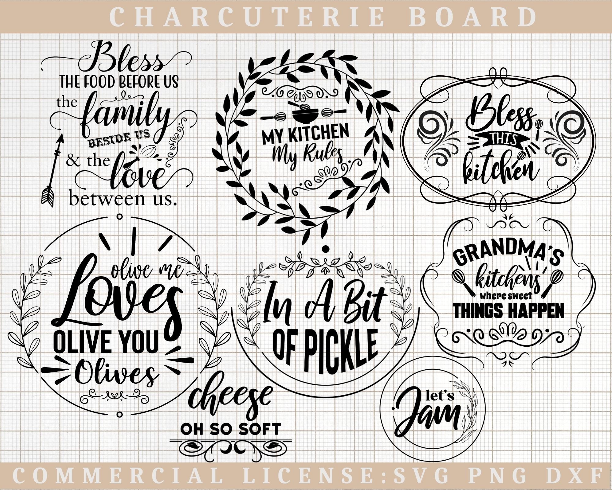 Cutting Board SVG Bundle, Wooden Plate, Cheese Board svg, Charcuterie Board  svg, Wood Kitchen, Cutting Board png, Digital Download MBS-0268
