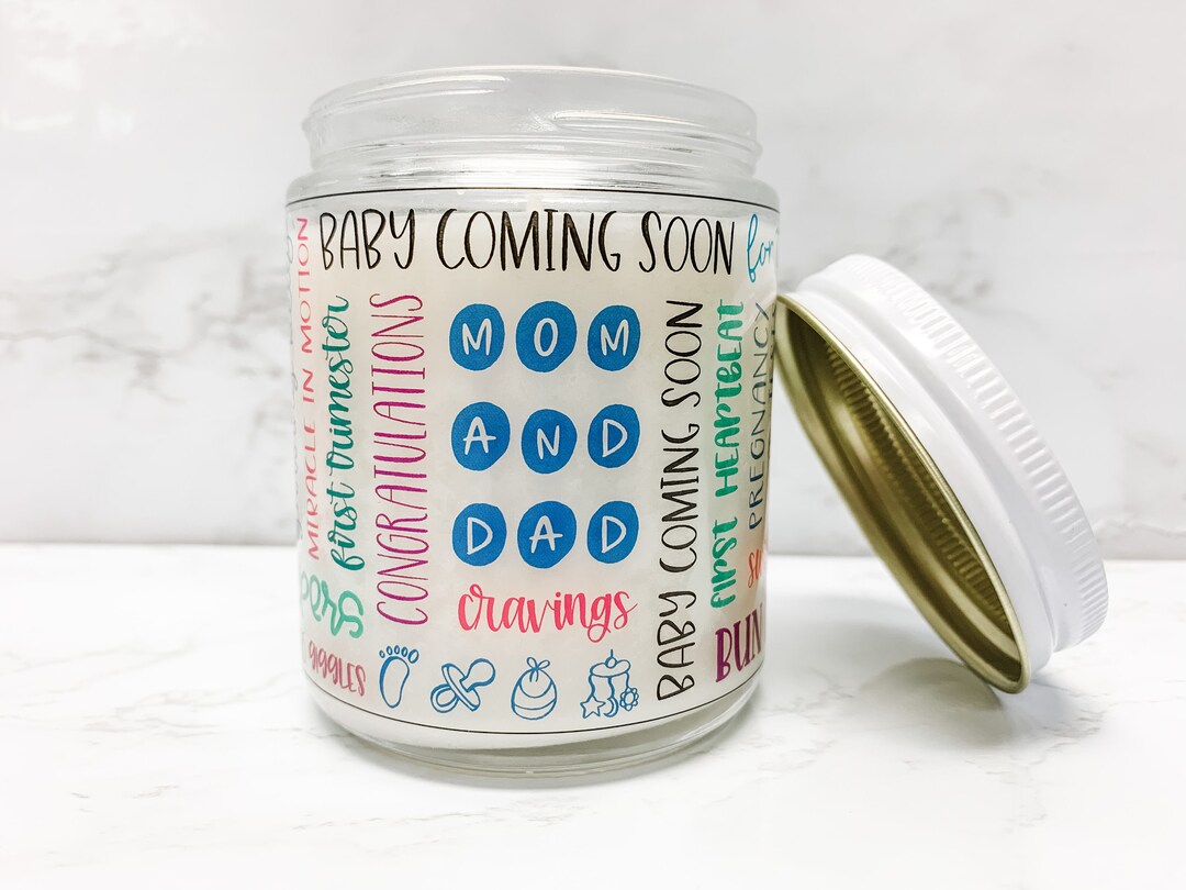 Pregnancy Reveal Candle Pregnancy Announcement Candle Baby Etsy.de